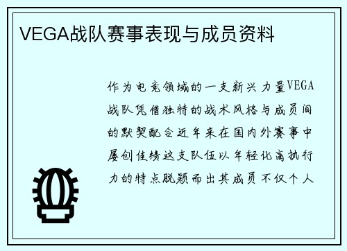 VEGA战队赛事表现与成员资料